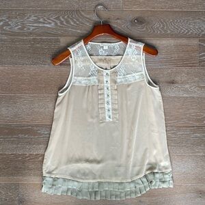 Twenty One Multi Media Blouse | Tan | M